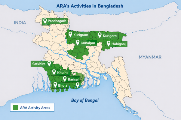 ARA working area map